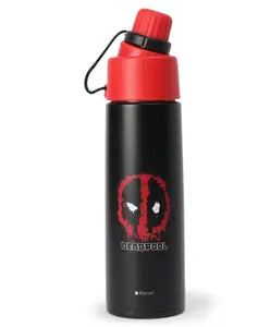 Marvel Deadpool Stainless Insulated Steel Sipper Bottle Red & Black - 500 ml