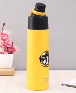 Marvel Avengers Thor Stainless Steel Regular Bottle Yellow And Black - 500 ml