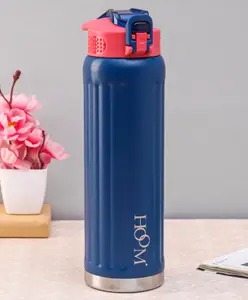Hoom Stainless Steel Vacuum Sipper Bottle 750 ml - Blue