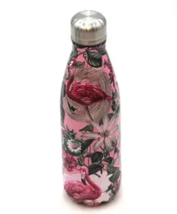 Rushabh Novelty Insulated , BPA Free, leakproof, hot and cold, bottle for school, college, office and travelling Water Bottle - 1211Pink Multi -500ml