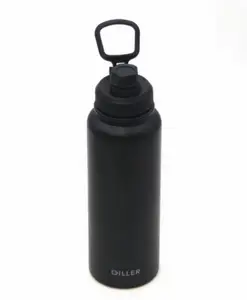 Rushabh Novelty Insulated , BPA Free, leakproof, hot and cold, bottle for school, college, office and travelling Water Bottle - 9290-Black -1000ml