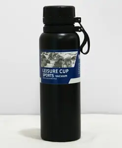 Rushabh Novelty Insulated , BPA Free, leakproof, hot and cold, bottle for school, college, office and travelling Water Bottle - 1205-Black -600ml