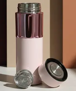 Rushabh Novelty Insulated , BPA Free, leakproof, hot and cold, bottle for school, college, office and travelling Water Bottle - 1319-Peach -500ml