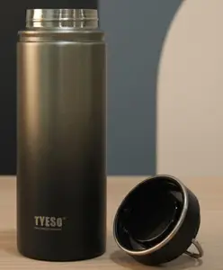 Rushabh Novelty Insulated , BPA Free, leakproof, hot and cold, bottle for school, college, office and travelling Water Bottle - 8852-Black -530ml