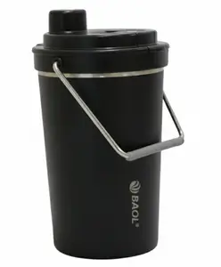 Rushabh Novelty Insulated , BPA Free, leakproof, hot and cold, bottle for school, college, office and travelling Water Bottle - 211-630-Black -630ml