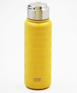 Rushabh Novelty Insulated , BPA Free, leakproof, hot and cold, bottle for school, college, office and travelling Water Bottle - 8833-Yellow -360ml
