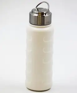 Rushabh Novelty Insulated , BPA Free, leakproof, hot and cold, bottle for school, college, office and travelling Water Bottle - 8833-Cream -360ml