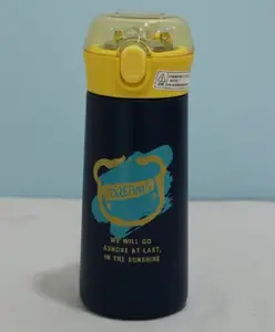 Rushabh Novelty Insulated , BPA Free, leakproof, hot and cold, bottle for school, college, office and travelling Water Bottle - 1220-Blue -380ml
