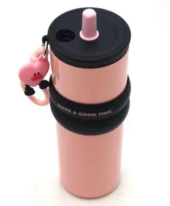 Rushabh Novelty Insulated , BPA Free, leakproof, hot and cold, bottle for school, college, office and travelling Water Bottle - 2041-Peach -710ml