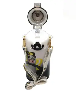 Rushabh Novelty Insulated , BPA Free, leakproof, hot and cold, bottle for school, college, office and travelling Water Bottle - 7016-White -600ml