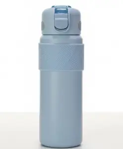 Rushabh Novelty Insulated , BPA Free, leakproof, hot and cold, bottle for school, college, office and travelling Water Bottle - 1466-Light Blue -500ml