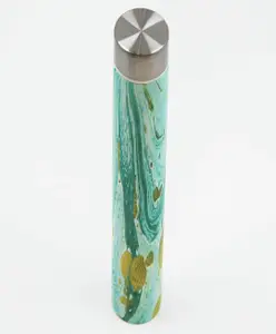 Rushabh Novelty Insulated , BPA Free, leakproof, hot and cold, bottle for school, college, office and travelling Water Bottle - 111-Marble green -280ml