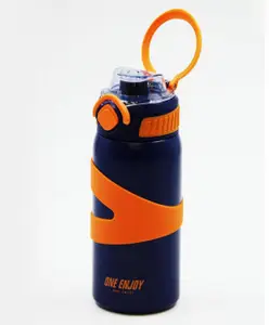 Rushabh Novelty Insulated , BPA Free, leakproof, hot and cold, bottle for school, college, office and travelling Water Bottle - 22207-Blue -500ml