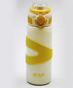 Rushabh Novelty Insulated , BPA Free, leakproof, hot and cold, bottle for school, college, office and travelling Water Bottle - 22207-Yellow -500ml
