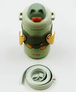 Rushabh Novelty Insulated , BPA Free, leakproof, hot and cold, bottle for school, college, office and travelling Water Bottle - 504-Green -380ml