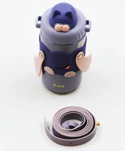 Rushabh Novelty Insulated , BPA Free, leakproof, hot and cold, bottle for school, college, office and travelling Water Bottle - 504-Purple -380ml