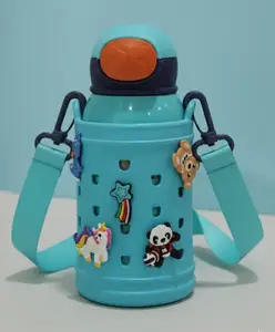 Rushabh Novelty Insulated , BPA Free, leakproof, hot and cold, bottle for school, college, office and travelling Water Bottle - 1323-Blue -400ml