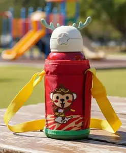 Rushabh Novelty Insulated , BPA Free, leakproof, hot and cold, bottle for school, college, office and travelling Water Bottle - 1245-Red -500ml