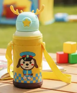 Rushabh Novelty Insulated , BPA Free, leakproof, hot and cold, bottle for school, college, office and travelling Water Bottle - 1245-Yellow -500ml