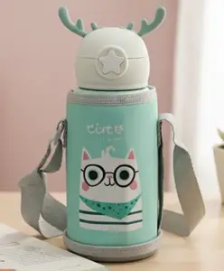 Rushabh Novelty Insulated , BPA Free, leakproof, hot and cold, bottle for school, college, office and travelling Water Bottle - 1245-Green -500ml