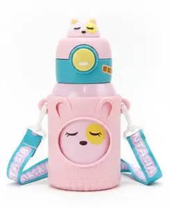 Rushabh Novelty Insulated , BPA Free, leakproof, hot and cold, bottle for school, college, office and travelling Water Bottle - 7601-Pink -500ml