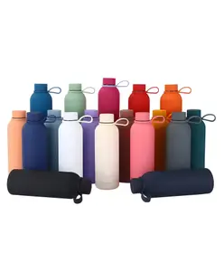 Flaze AKN TOYS 750 ml Stainless Steel Thermos Vaccum Bottles Outdoor Sports Water Bottle With Silicon Handle - ( Pack of 1 -Color May Vary )