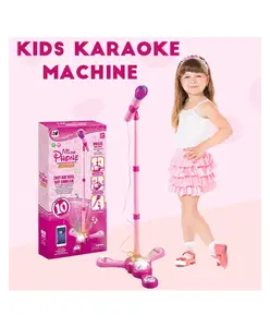 Elecart Kids Karaoke Machine with Stand & Microphone | Adjustable Height 4090cm, Flashing Disco Lights, Music & Sound Effects | Singing Toy Gift for 3 4 5 6 7 8-Year-Old Girls & Boys