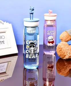 SANJARY BPA Free Plastic Cool Water Bottle For kids - 600 ml color & design may vary