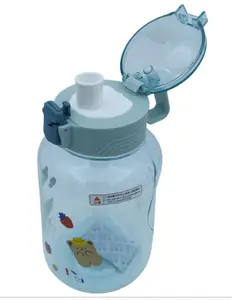 SANJARY Water Bottle with Sipper & Handle for kids 1200 ml color & design may vary