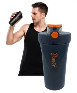 SANJARY Bpa Free Plastic Shaker Water Bottle for Adults & kids 700 ml color may vary