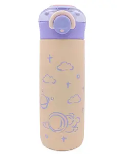 SANJARY Space Theme Stainless Steel Vacuum Insulated Water Bottle 350 ml color design may vary