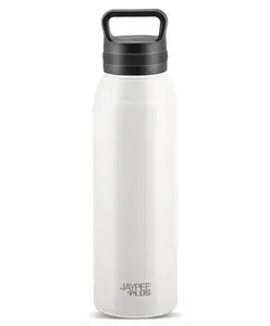 Jaypee Plus Zen Vacuum Insulated Stainless steel Hot & Cold Water Bottle-BIS Certified, Rust & Leak Proof,Trekking Bottle,620ml Ivory