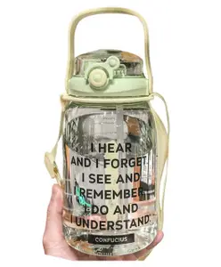 SANJARY Gallon Water Bottle, Sports Water Bottle 1500ml Water Bottle for Gym, Large Capacity Water Bottle with Sipper & Handle color design may vary