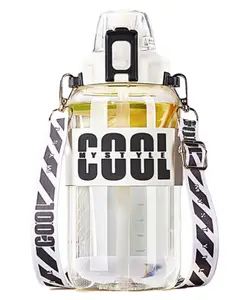 SANJARY BPA Free Plastic Cool Water Bottle 1200 ml for office Gym School color may vary