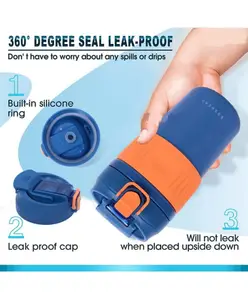 SANJARY Vacuum Insulated Stainless Steel 2in1 sipper Tumbler with Lid and Straw 480 ml color may vary