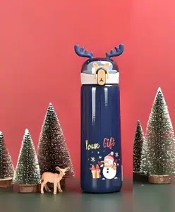 SANJARY Stainless Steel Vacuum Water Bottle with Lock 440 ml color design may vary