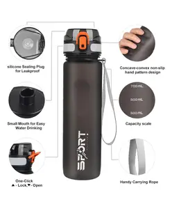 SANJARY Bpa Free Plastic Sportz Leakproof Water Bottle 1000 ml color may vary
