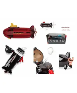 SANJARY Submarine Shaped Water Bottle for Kids, Stylish Water Bottle with Sipper for Boys & Girls 380 ml color may vary