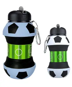 FunBlast Expandable Football Shaped Water Bottle for Kids Pack of 1 Random Color