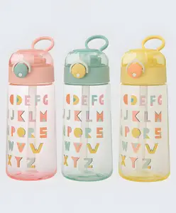 SCHOOLISH This stylish bottle features a unique alphabet design that not only makes hydration exciting for kids alike but also promotes learning and creativity. 550ML-PACK OF 1 - COLOR MAY VARY