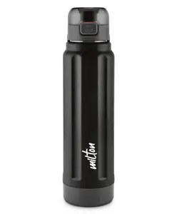 Milton Taurus 900 Steel Thermoware Cold PU Insulated, Leak Proof Water Bottle 665 ml Bottle (Pack of 1, Black, Steel)