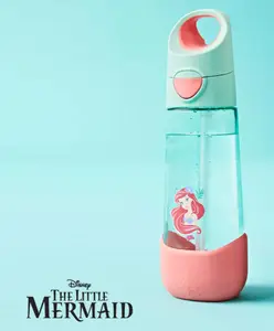 b.box Disney Little Mermaid Tritan Straw Water Bottle for Kids MultiColour - - 600 ml