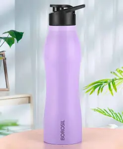 Borosil Grip Go Single Wall Stainless Steel Water Bottle Purple - 950 ml
