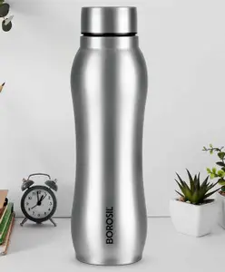 Borosil Chillmate Single Wall Stainless Steel Water Bottle Steel - 740 ml