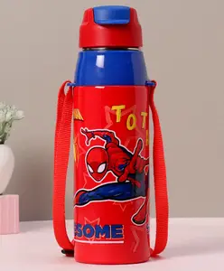 Cello Puro Steel-X Hydra Double-Wall Insulated Stainless Steel Spiderman Water Bottle Red - 520 ml