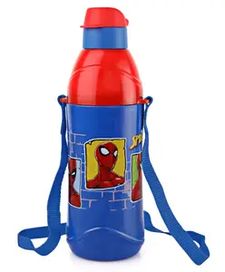 Cello Kids Zee 600 Stainless Steel Spiderman Water Bottle Blue - 540 ml