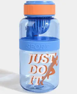 Sanjary Bpa Free plastic Bottle with handle and filter 600ml bottle color design may vary