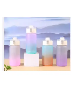 Sanjary Plastic Water Bottle 550ml Dual Shade Bottle for All Age Color Design May Vary