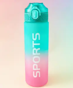 Fab N Funky Water Bottle with Carry Strap 800 ml - Blue & Pink| BPA-Free| Leak-Resistant & Freezer-Safe| Reusable Bottle for Daily Use| School Water Bottle for Boys & Girls