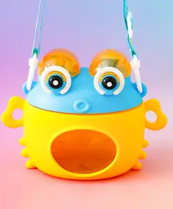 Fab N Funky Crab Straw Sipper Bottle 600ml - Yellow | BPA Free| Leak-Resistant & Freezer Safe| Ideal for School, Home & Travel| for School Going Boys & Girls